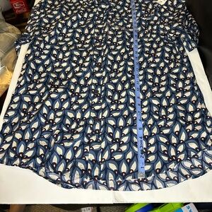 Katin‎ Blue and White Patterned Casual Button Down Shirt
